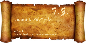 Taubert Zénó névjegykártya